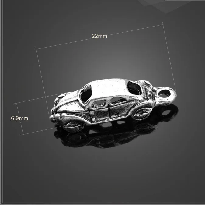 20 PCS/Lot 6.9mm*22mm sharma metal diy handmade accessories antique silver plated vintage car charms