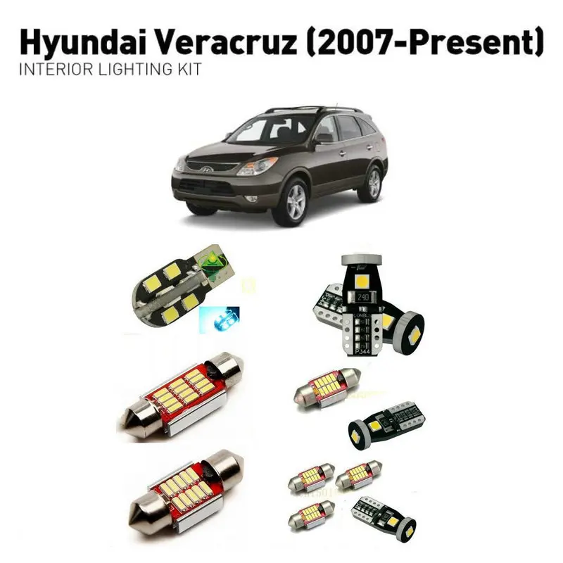 

Led interior lights For Hyundai veracruz 2007+ 7pc Led Lights For Cars lighting kit automotive bulbs Canbus