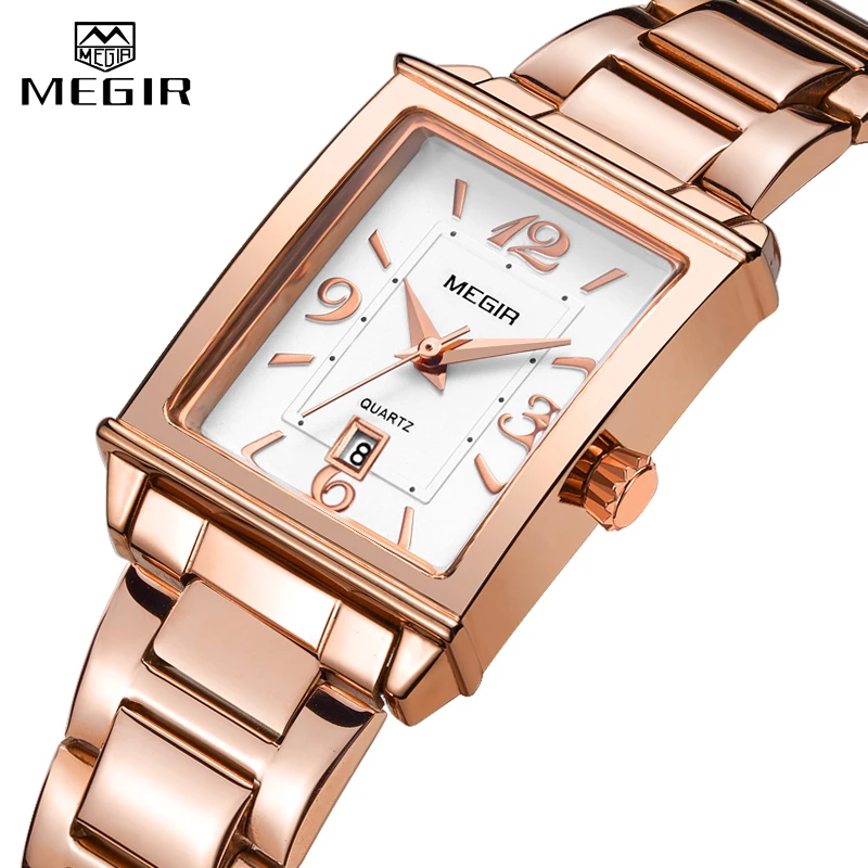 MEGIR Ladies Watches Casual Luxury Rose Gold Women\'s Bracelet Watch for Women Fashion Girl Quartz Wristwatch Women\'s