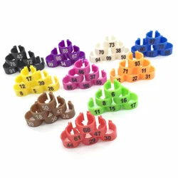 100 Pcs inner diameter 10mm Bird Supplies Pet Birds Carrier Pigeon Parrot 10 Colors Digital Foot Ring Bayonet Marking Ring
