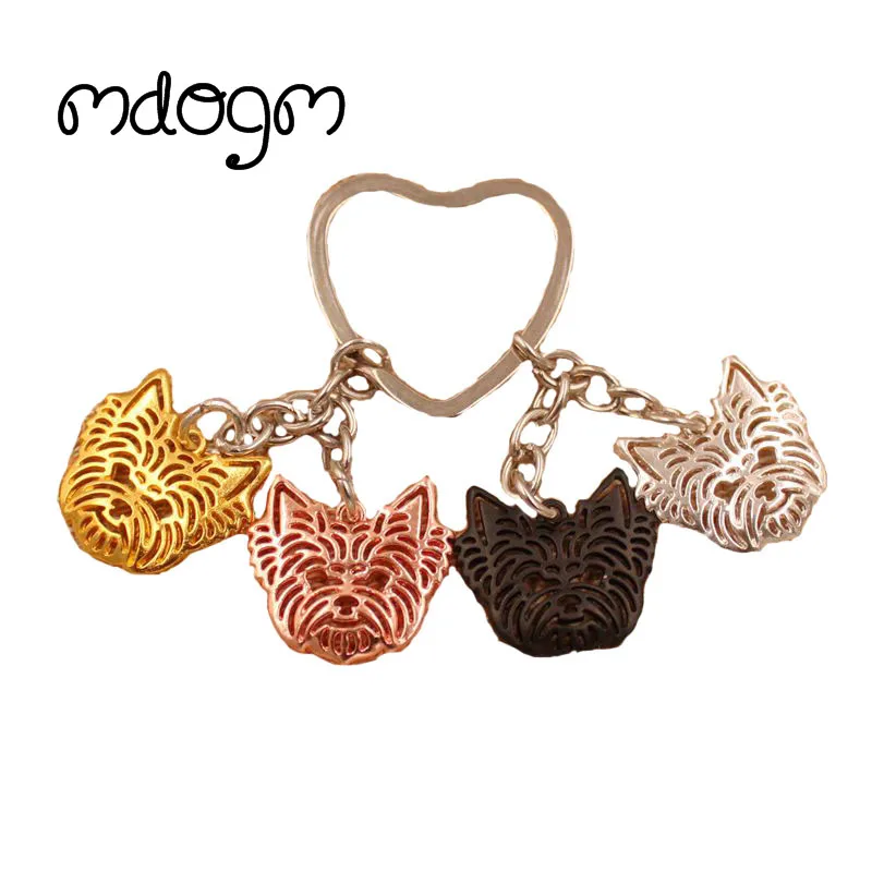 Yorkshire Terrier Dog Animal Purse Handbag Charm Metal Pendant Keychain For Bag Car Women Men Girls Key Ring Jewelry K043