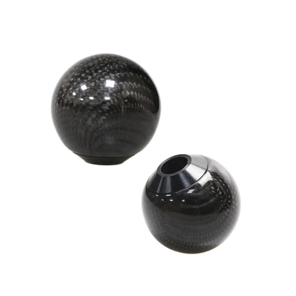 Carbon fiber Gear Shift Knob for AT MT Shifter Lever 3 Aadapters switching adapters Cool Funny Automobile Accessories