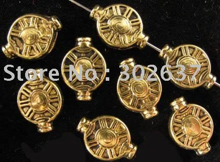 

120pcs Antiqued gold metal crafted pot spacer beads A726G