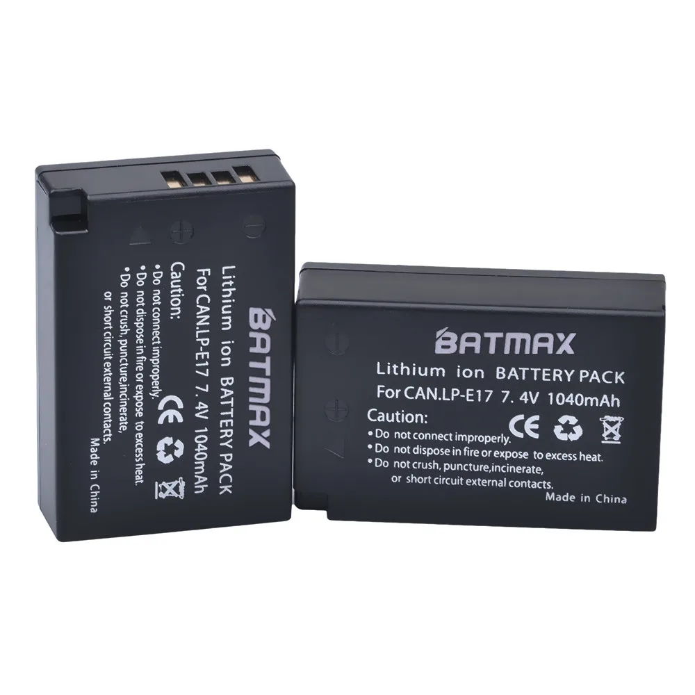 Batmax 4 sztuk 1040mAh LP-E17 LPE17 LP E17 baterie + LCD podwójny USB ładowarka do canona EOS T6i 750D T6s 760D 800D M3 M5 8000D Kissx8i