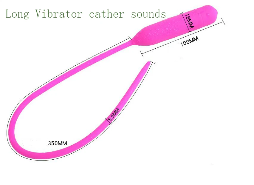 

Newest Vibrator SiliconePenis Plug Urethral Sounds Catheter Sounding Male Penis Insert Device Dilator Vibrating Sex Toys For Men