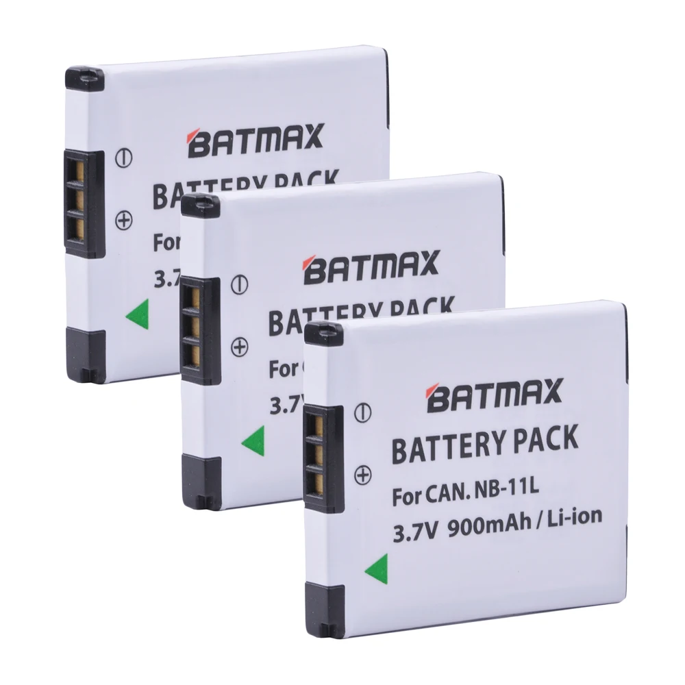 Paquete de 3 baterías de iones de litio de repuesto para NB-11L, para Canon PowerShot A2400 A2500 A2600 A3400 A3500 A4000 IS ELPH 320 340 IXUS 265 HS