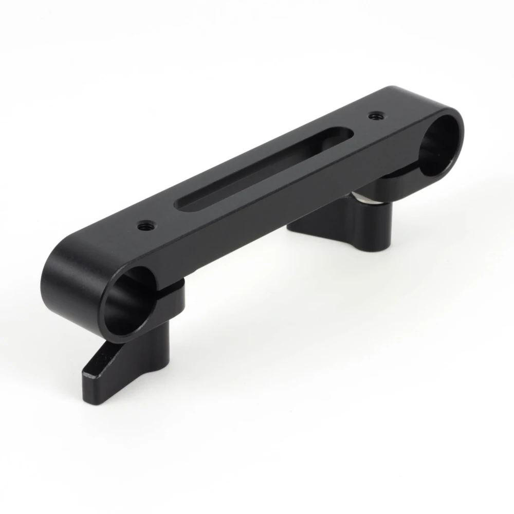 Long Attaching Mount 15mm Rod Clamp Rail Block fr 15mm Rod Camera Rig Support System LWS ARRI Armor Cage Studio Production