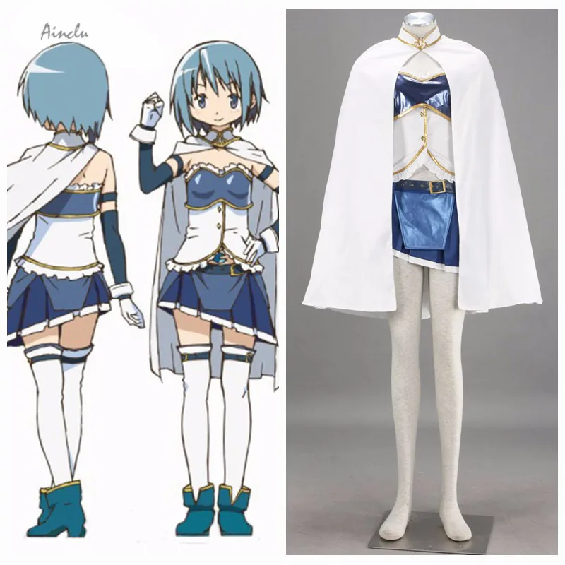 

Ainclu Customize Hot Selling Costume Puella Magi Madoka Magica Anime Sayaka Miki Halloween Cosplay For Adult and Kid Costume