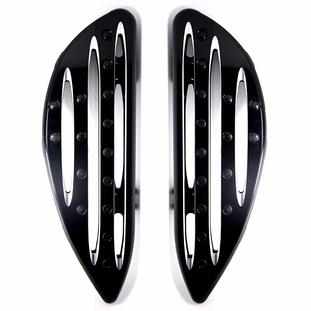 Front 18 inch & Rear 12 inch Shallow Cut Driver Passenger Big Floorboards For Harley Touring Electra Glide FLH/T 2008-2017