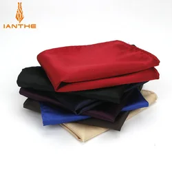 Men's Vintage Fashion Solid Polyester Silk Party Handkerchief For Man Groomsmen Men Fashion Pocket Square Hanky Corbata Gravatas