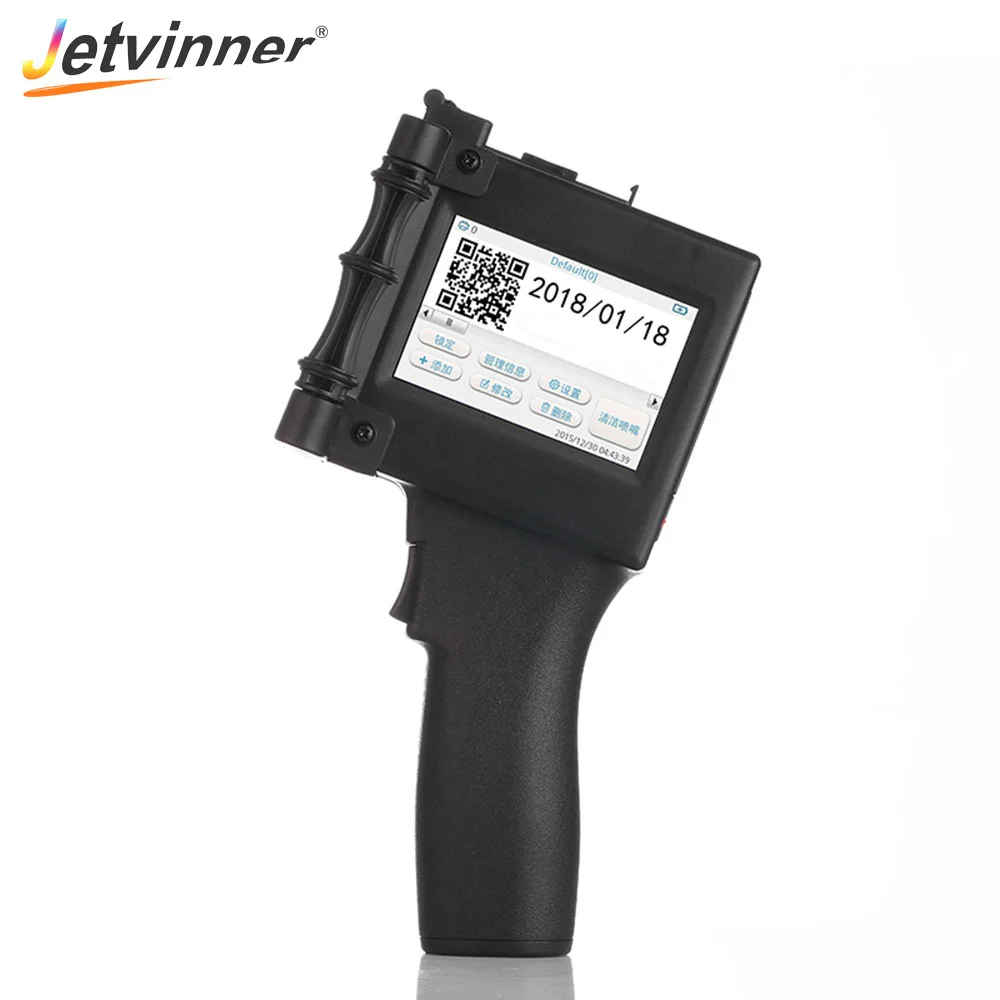 Jetvinner Handheld Inject Printer for Food Packing Label Machine, Cosmetics, Plastic, Glass, Metal, Pipe, Stone, Wood Board