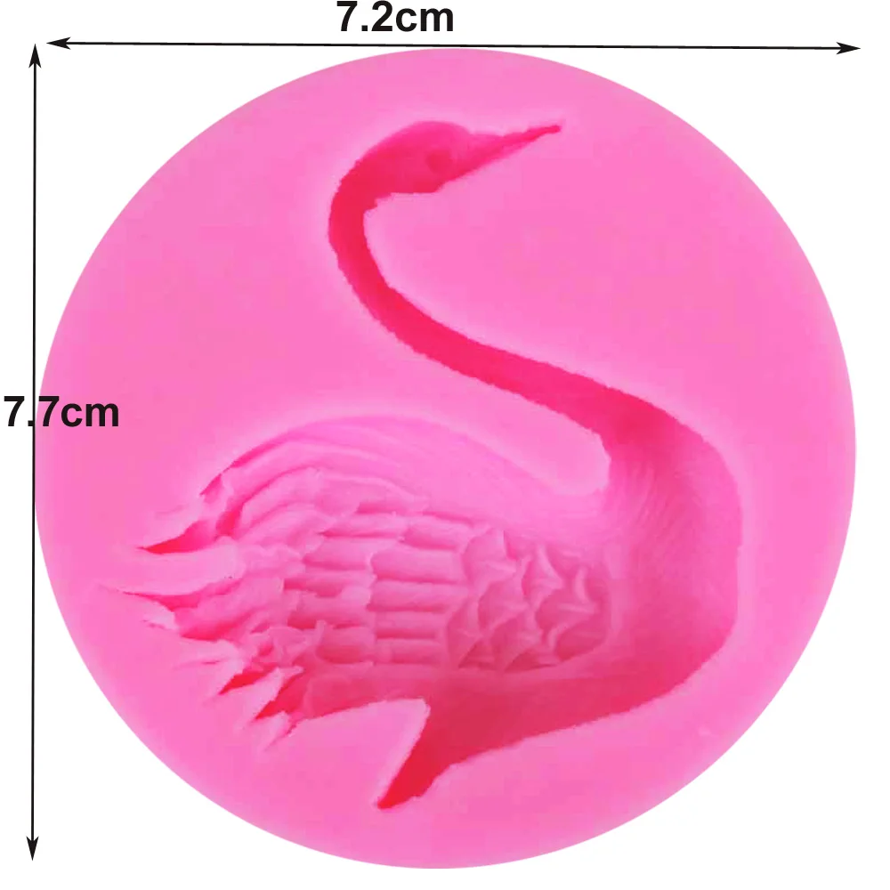 Lovely Swan 3.Silicone Mold For Sweets Chocolate Mould Cookie Molds Bread Formas Pastry Baking Stuff Accessory