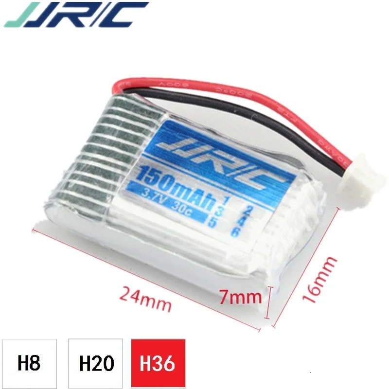 3.7 V 150Mah 30C สำหรับ JJRC E010 E010C E011 E013 JJRC H36 F36 NH010แบตเตอรี่ RC Quadcopter อะไหล่150Mah 3.7 V LIPO แบตเตอรี่