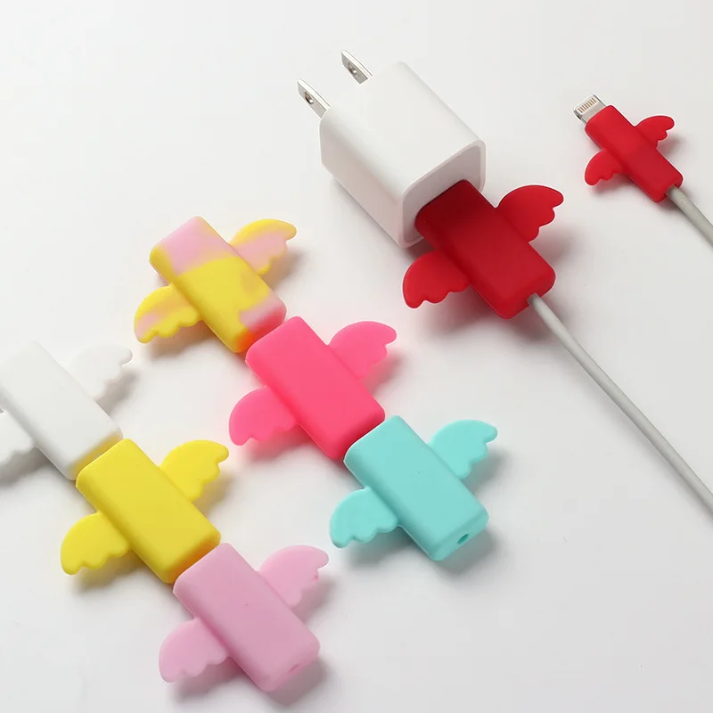 

50pc 2in1Charging Cable Protector Saver Cover For Apple iPhoneUSB Charger Cable Cord Adorable Protective Sleeve For Phones Cable