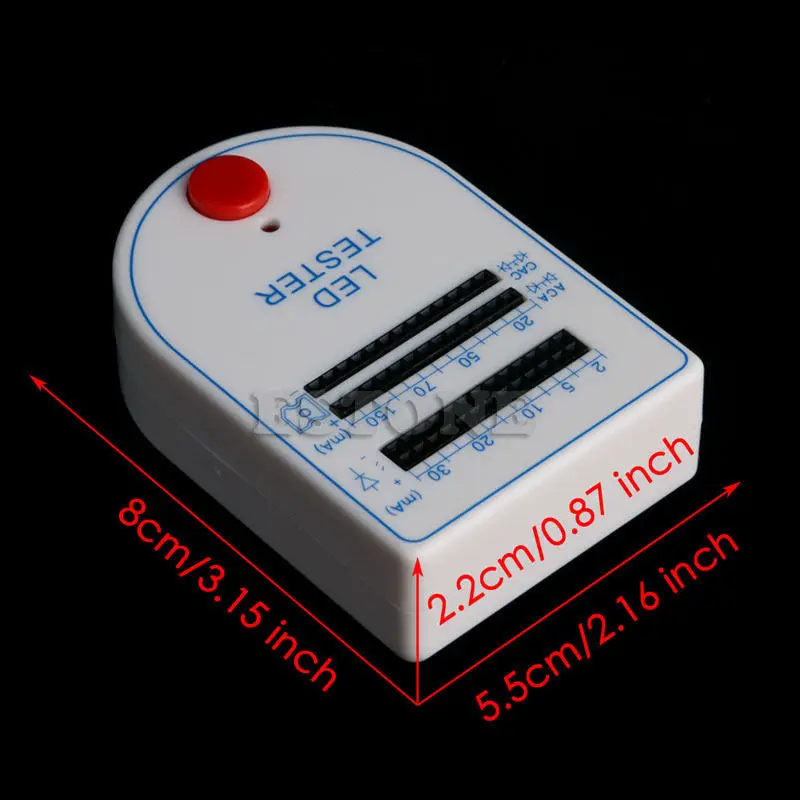 OOTDTY Mini Handy 2~150mA LED Tester Test Box for Light-emitting Diode Bulb Lamp Dropshipping