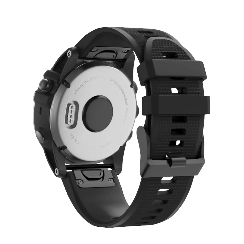 JKER Silicone 26mm 22mm Quick Release Watchband Wriststrap for Garmin Fenix 5X 5 Plus 3 3HR S60 Watch Easyfit Watch Wrist Band