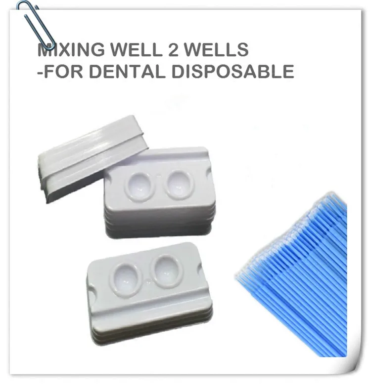 

500pcs/set Dental Mixing Wells Disposable Bonding Resin Adhesive 2 holes free ship