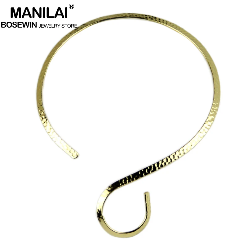 MANILAI-gargantilla grande Punk para mujer, collares de Metal, joyería Maxi, collares llamativos