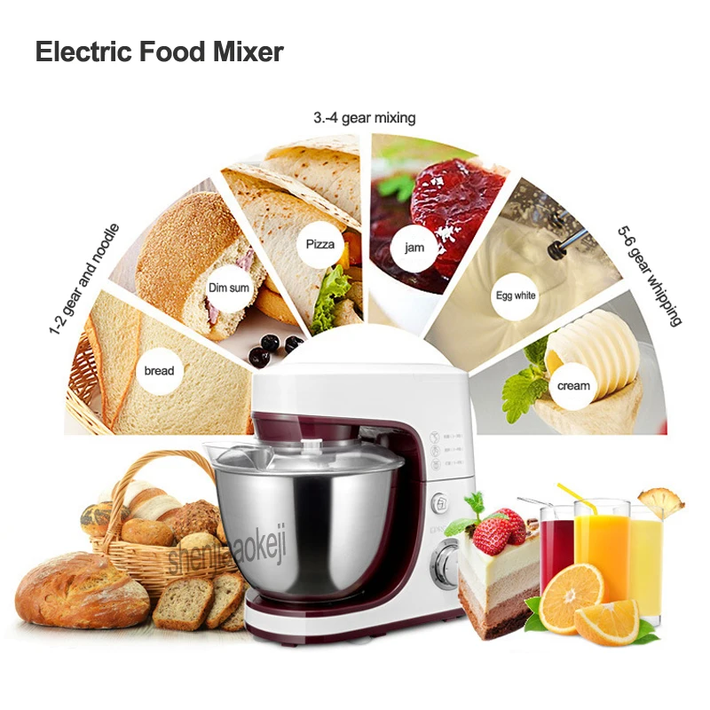 Eggs Blender 4.2L Kitchen Stand Food Milkshake/Cake /Dough Maker Kneading Machine Multifunctional Electric Dough Mixer 220v 800w