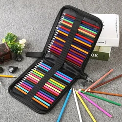 36/48/72/120 hole pen curtain black folding pencil case Color pencil pen insert Professional painting pencil bag student station