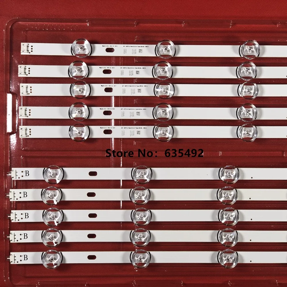 新しい 10 個 LED ストリップ DRT 3.0 55"_A/B タイプ 6916L-2232A 2233A 55LY340C 55LY320C 55LF580V 55LF652V 55LB582U 55LB572U LC550DUH