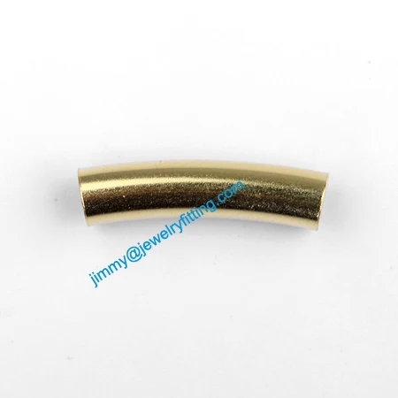 

Accessories Raw Brass matel European spacer tube beads Pave tube beads draw tube 6*24mm