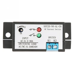 Current sensing switch Normally Open Current Sensing Switch Adjustable AC 0.2-30A  PLC control  SZC23-NO-AL-CH