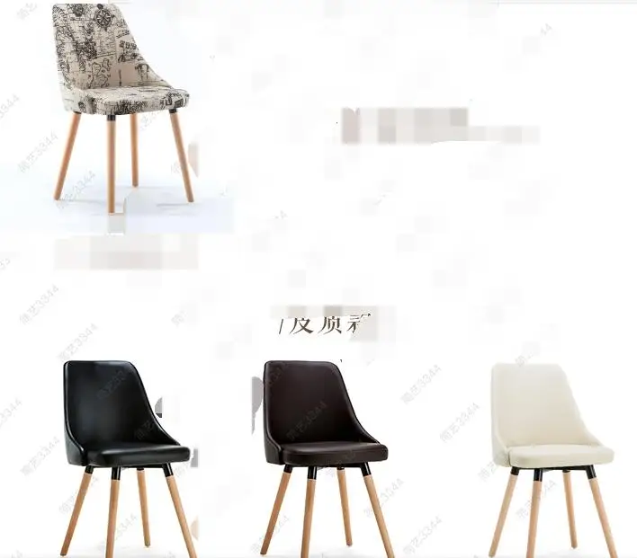 2 PCS free shipping eat chair of solid wood chair. Contemporary and contracted recreational chair. Fabric chairs.