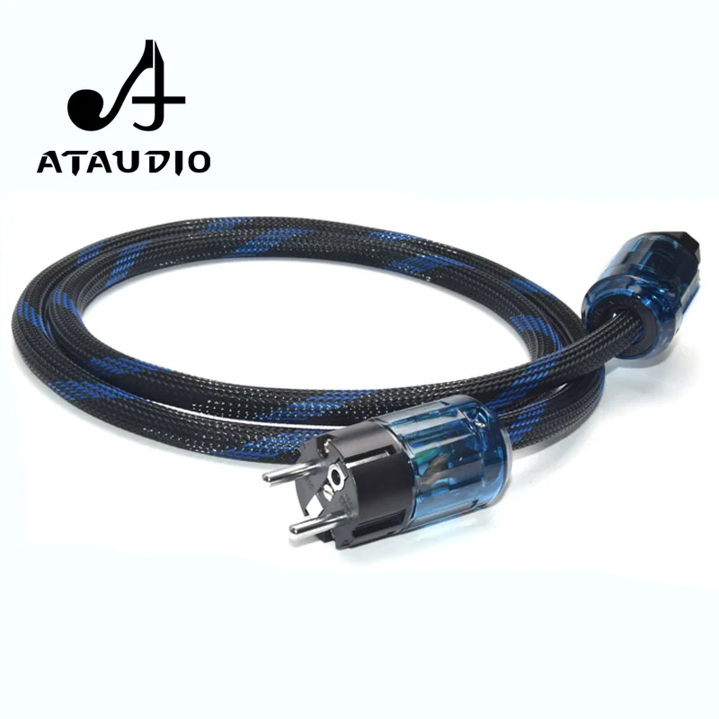 ATAUDIO Hifi 電源ケーブル EUR プラグ付きアンプ DVD 用高性能電源ケーブル