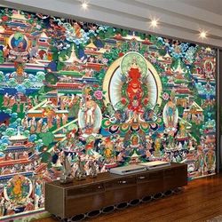 beibehang Custom wallpaper 3d temple Buddhist mural bodhisattva like background wall painting living room bedroom 3d wallpaper