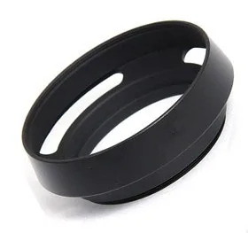 Бленда для объектива камеры 37-58 мм, металлическая полая крышка, черные бленды для объектива для Canon Nikon, бленда для зеркальной камеры Leica