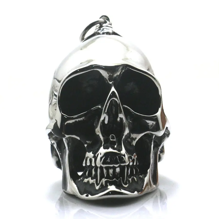 

Huge Heavy Men Boy 316L Stainless Steel Cool Polishing Hot Big Biker Classic Skeleton Pendant Necklace Chain ( Chain for free)