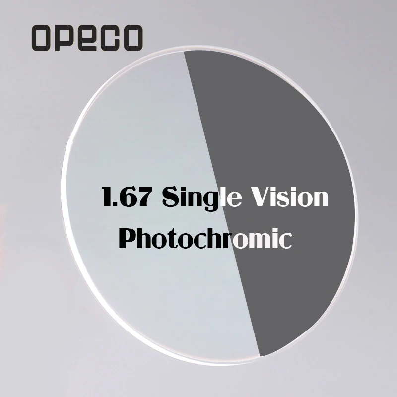 

Opeco 1.67 Photochromic Single Vision Lenses High index brown / gray Transition Photogray prescription lenses myopia