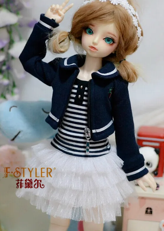 무료 배송 패션 BJD 인형 옷 SD MSD YOSD 인형 옷 예쁜 비터 플리베인 스커트 도매 가격