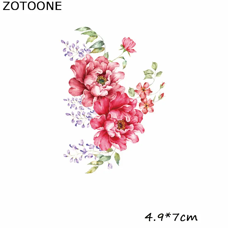 ZOTOONE Stripes for Clothes Flowers Iron on Transfer Patche Fleur De Lis Applique Clothes Washable Application Thermo Stickers E