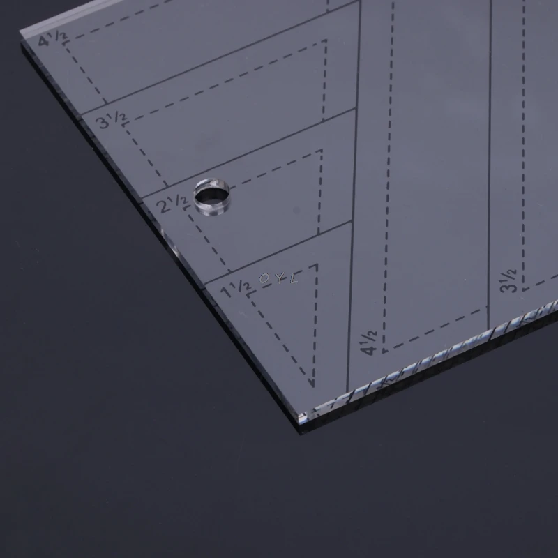 Shape Measure Trapezoid Quilts Plastic Ruler DIY Patchwork Sewing Tools