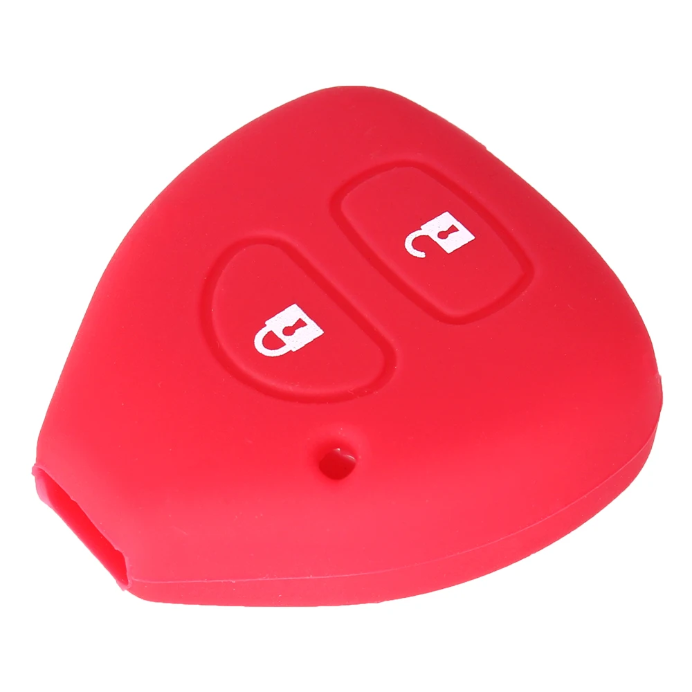 Dandkey 2 Buttons Silicone Key Case Shell Cover For TOYOTA Corolla Hilux Vitz Rav4 Aqua Camry Car-styling