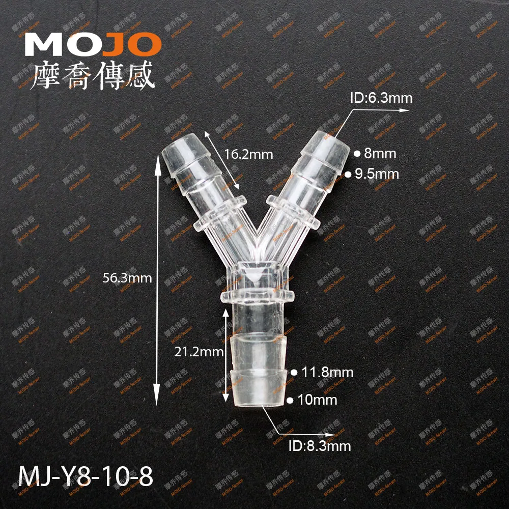 

2020 Free shipping MJ-Y8-10-8 Reducing type Y shape 3 way water pipe adapter(10pcs/lots)