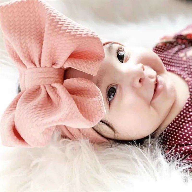 Regulowana duża kokarda Headwrap Baby pałąk Top Knot opaski ponad rozmiar Bow Turban do włosów noworodka opaska na głowę dziewczyna duże kokardy do włosów