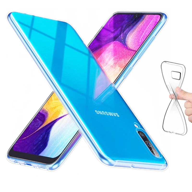 SUREHIN for Samsung galaxy M20 M30 A70 A60 A50S A51 A40 A40S A30S S20 S10e S9 S10 S21 PLus Soft Silicone Transparentcase Cover