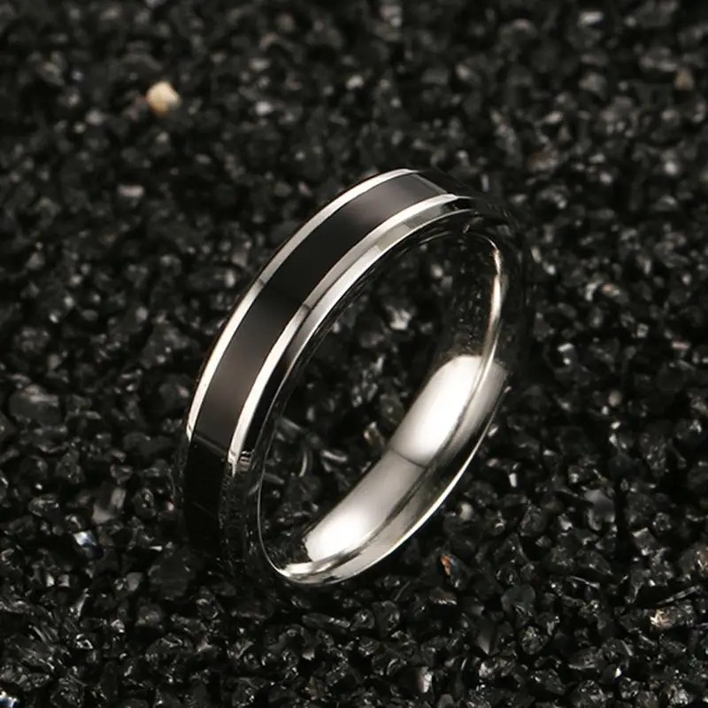 Vnox Classic Wedding Rings for Women Men Stainless Steel Couple Jewelry Promise Band Alliance Bijoux