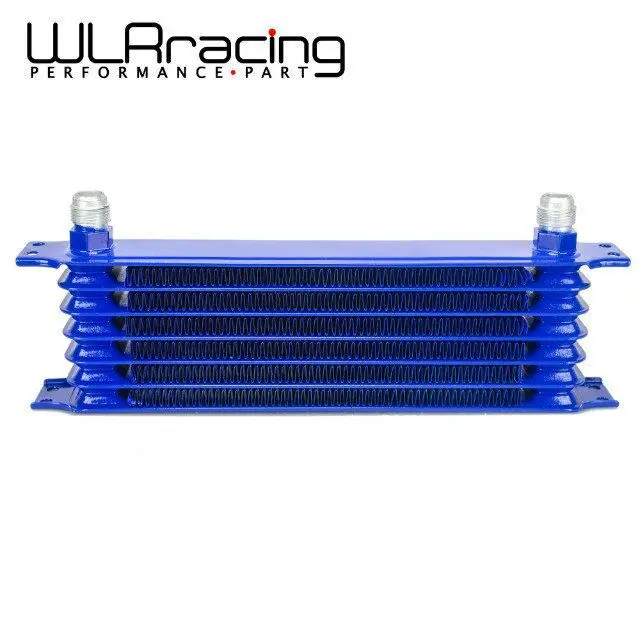 WLR RACING - BLUE UNIVERSAL 7 ROW 10AN- 10AN UNIVERSAL ENGINE TRANSMISSION OIL COOLER TRUST TYPE WLR5107B