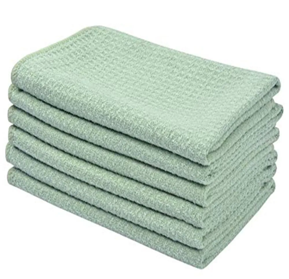 Sinland Microfiber Makeup Remover Cloth Waffle Weave Facial Cleaning Face Hand Towel Cloth Body Cloths 13 Inch X 13 Inch  6 Pack