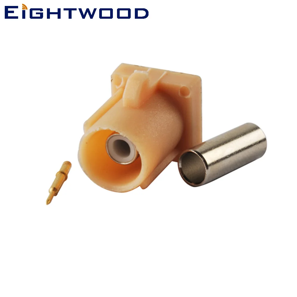 

Eightwood 5PCS Car Bluetooth Connector Fakra Code I Plug Code I- Beige/1001 Crimp Adapter for RG174/188/188A/316 LMR-100 Cables