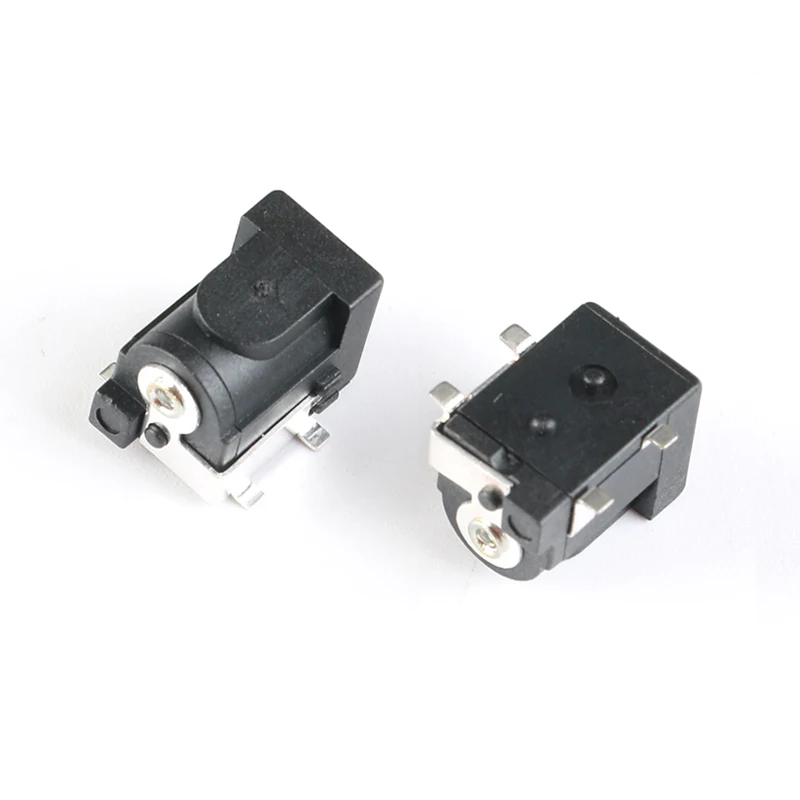 10Pcs SMD DC-005 DC-050 DC Power Jack Socket Connector DC005 5.5*2.1mm 5.5*2.5mm 2.1 / 2.5 socket Round the needle Black copper