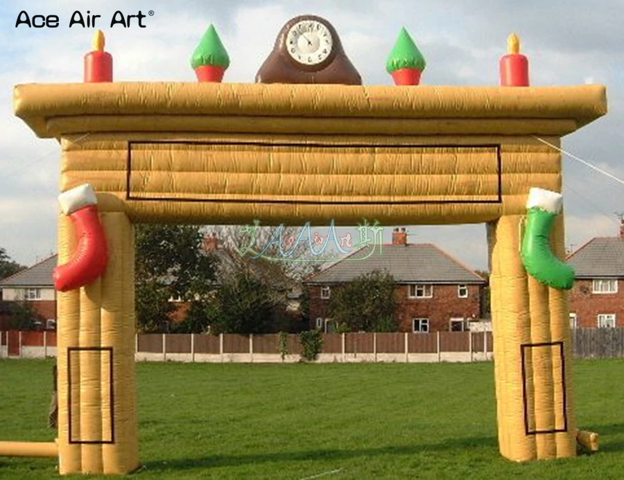 

Square Inflatable Arch,Welcome Entrance Gate,Advertising Christmas Archway with Removable Sticker