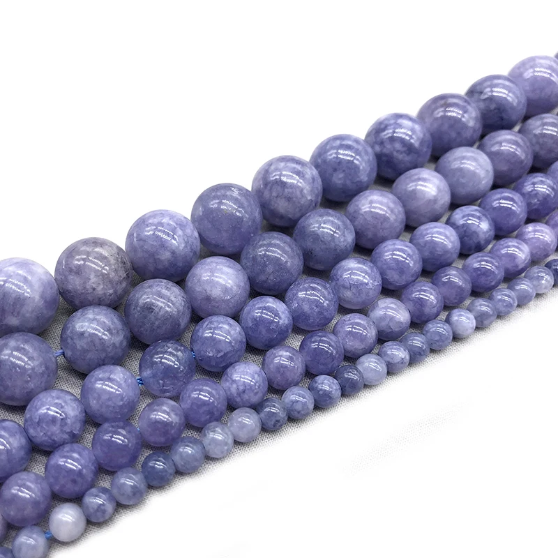 Natural Stone Beads lavender Amethysts Purple Crystal Round Loose Beads Bracelet Woman For Jewelry Making Size4 6  8 10 12mm 15\