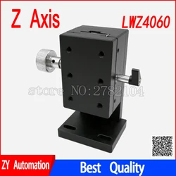 Z axis LWZ4060 dovetail groove manual platform rack and pinion drive high precision knob fine-tuning slide ZWG60