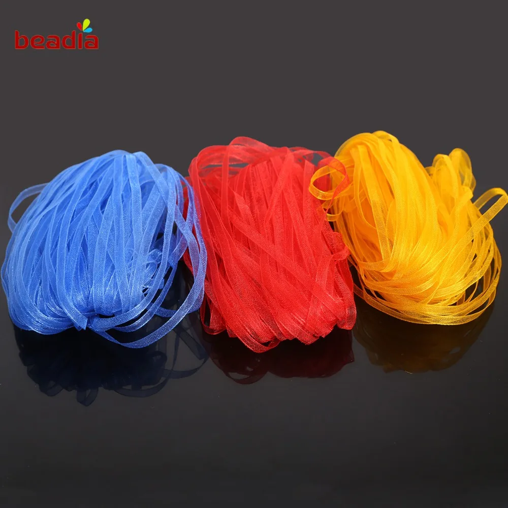 20Yards/lot 3mm Organza Ribbon For Wedding Decoration Bow Craft Webbing Gift Wrap DIY Handmade Material Decorative