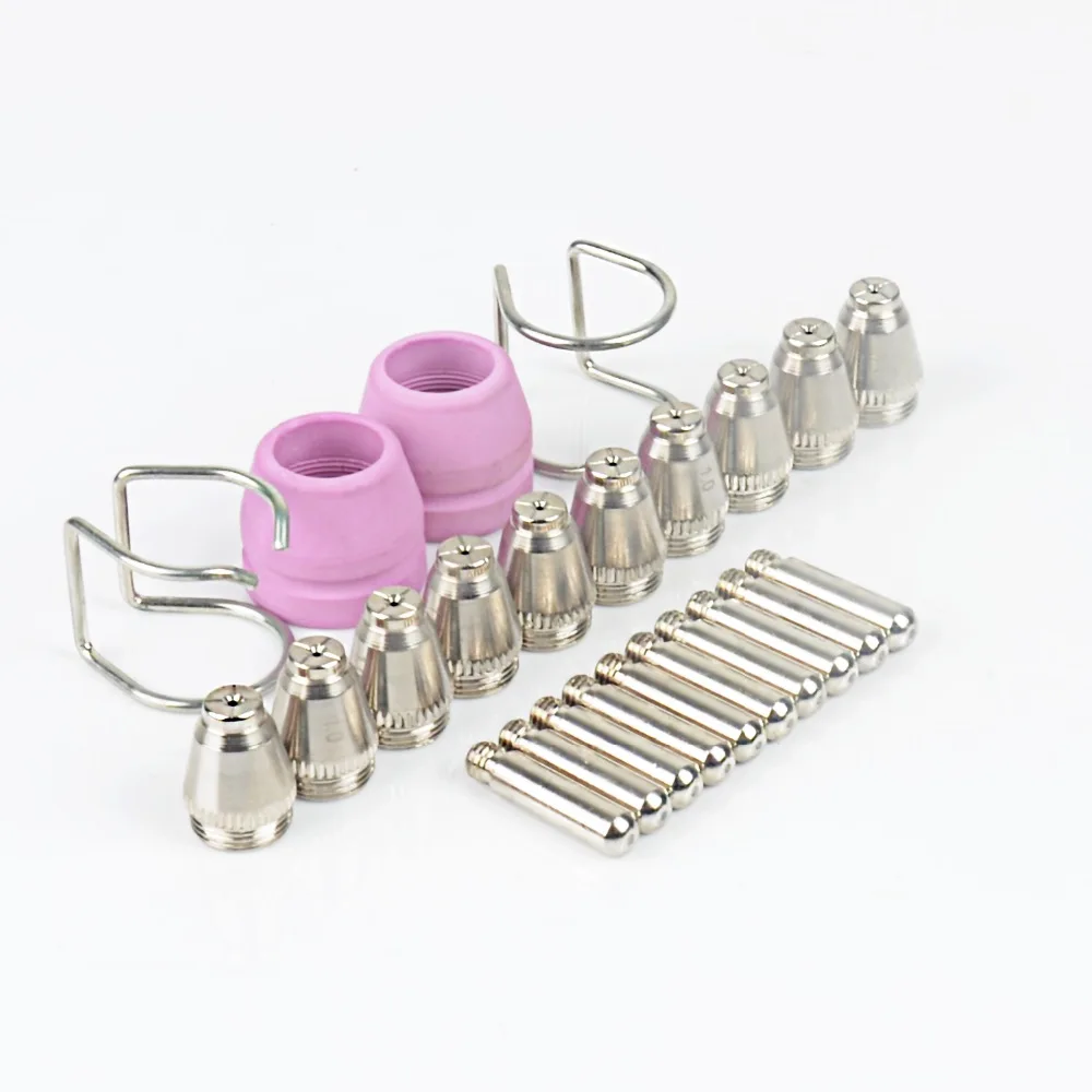 Rstar 24PCS Plasma AG60/ SG55 Plasma Cutter Torch Consumables combination accessories tip Electrode Shield Cup